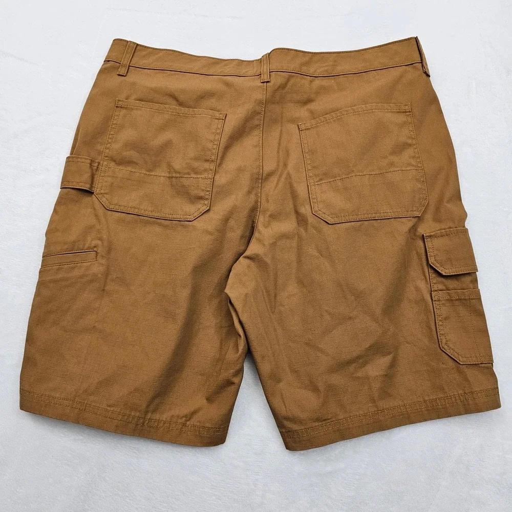Brahma Cargo Work Shorts Mens 38 Brown Ripstop‎ Utility Carpenter Gorpcore